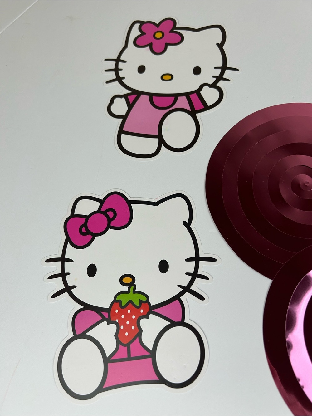 FINAL SALE! 6pc Hello Kitty Hanging Swirl Decorations Pink Party Decor New - Picture 6 of 7